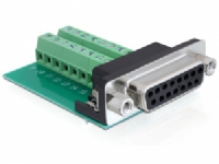 Delock - Seriel adapter - DB-15 (hun) til 16-bens terminalblok