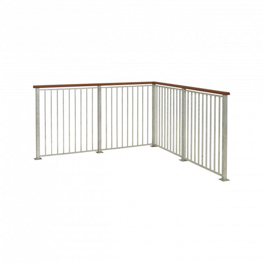 Plus Basic gelændersystem - B 90 cm x H 98 cm - Galvaniseret