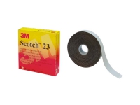 3M Scotch 23 Vulkaniserende tape sort 38mmx9,15m For primær isolation op til 69kV. Selvvulkaniserende.