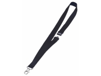 Tekstilhalsbånd Durable 20 mm sort keyhanger
