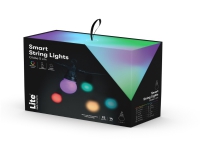 Lyskæde LED Globeformet Ø5cm 15 LED pærer 14+3meter,1 stk