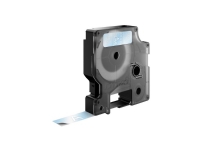 Labeltape DYMO® D1 hvid på klar 12mm x 7m