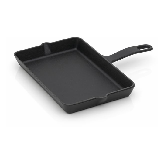 Paleo Kvadratisk Pande M, sort, 16x24cm - Pande