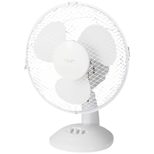 Nordichome Bordblæser, 230mm 2 Hastigheder 20w, Hvid