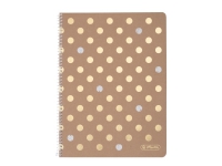 Herlitz Pure Glam, Universel, 80 ark, Guld, Mønster, Dot pattern, A4