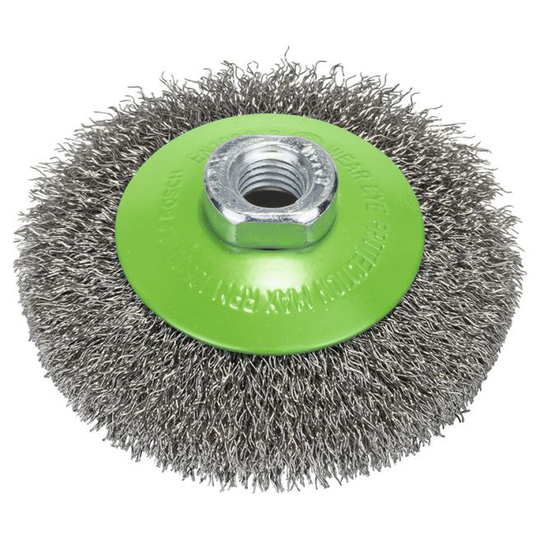 Bosch Konusbørste Bølget 100mm Inox M14 - 2608622108
