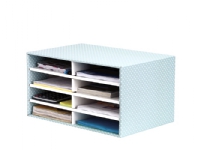 Bankers Box Style - Sorterer - 8 rum - for A4 - hvid, grøn