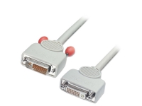 Lindy DVI-D/DVI-D 0.5m, 0,5 m, DVI-D, DVI-D, Hanstik, Hunstik, Grå