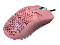 Fourze GM800 - Mus - Optisk - 5 Knapper - Kabling - USB - Rosa